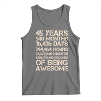 Vintage 45th Birthday Gift Tank Top 45 Years Of Being Awesome