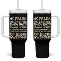 Vintage 45th Birthday Gift Tumbler With Handle 45 Years Of Being Awesome