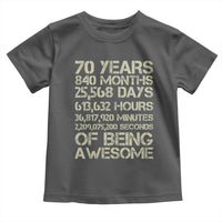 Vintage 70th Birthday Gift Toddler T Shirt 70 Years Of Being Awesome