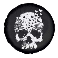Dark Gothic Graphic Skull Floral Butterfly Spare Tire Cover