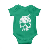 Dark Gothic Graphic Skull Floral Butterfly Baby Onesie