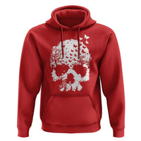 Dark Gothic Graphic Skull Floral Butterfly Hoodie