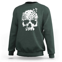 Dark Gothic Graphic Skull Floral Butterfly Sweatshirt