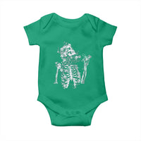 Gothic Grunge Floral Skeleton Baby Onesie Dark Alternative Aesthetic For Women