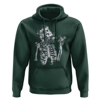 Gothic Grunge Floral Skeleton Hoodie Dark Alternative Aesthetic For Women