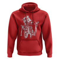 Gothic Grunge Floral Skeleton Hoodie Dark Alternative Aesthetic For Women