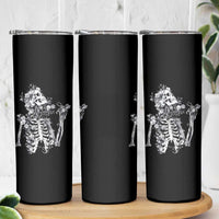 Gothic Grunge Floral Skeleton Skinny Tumbler Dark Alternative Aesthetic For Women