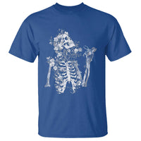 Gothic Grunge Floral Skeleton T Shirt Dark Alternative Aesthetic For Women