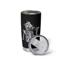 Gothic Grunge Floral Skeleton Tumbler Cup Dark Alternative Aesthetic For Women