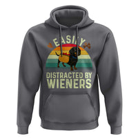 Easily Distracted By Wieners Hoodie Funny Dachshund Dog In A Hot Dog Costume - Wonder Print Shop