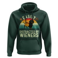 Easily Distracted By Wieners Hoodie Funny Dachshund Dog In A Hot Dog Costume - Wonder Print Shop