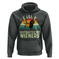 Easily Distracted By Wieners Hoodie Funny Dachshund Dog In A Hot Dog Costume - Wonder Print Shop
