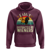 Easily Distracted By Wieners Hoodie Funny Dachshund Dog In A Hot Dog Costume - Wonder Print Shop