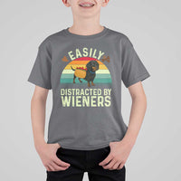 Easily Distracted By Wieners T Shirt For Kid Funny Dachshund Dog In A Hot Dog Costume - Wonder Print Shop