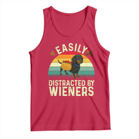 Easily Distracted By Wieners Tank Top Funny Dachshund Dog In A Hot Dog Costume - Wonder Print Shop