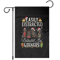 Christmas Dachshund Garden Flag Funny Easily Distracted By Wieners - Wonder Print Shop