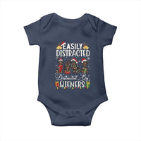 Christmas Dachshund Baby Onesie Funny Easily Distracted By Wieners - Wonder Print Shop