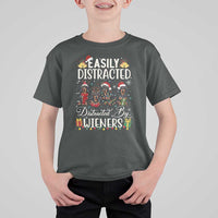 Christmas Dachshund T Shirt For Kid Funny Easily Distracted By Wieners - Wonder Print Shop