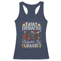 Christmas Dachshund Racerback Tank Top Funny Easily Distracted By Wieners - Wonder Print Shop
