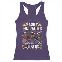 Christmas Dachshund Racerback Tank Top Funny Easily Distracted By Wieners - Wonder Print Shop