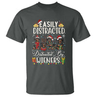 Christmas Dachshund T Shirt Funny Easily Distracted By Wieners - Wonder Print Shop