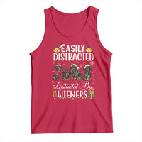Christmas Dachshund Tank Top Funny Easily Distracted By Wieners - Wonder Print Shop