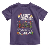 Christmas Dachshund Toddler T Shirt Funny Easily Distracted By Wieners - Wonder Print Shop