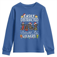 Christmas Dachshund Youth Sweatshirt Funny Easily Distracted By Wieners - Wonder Print Shop