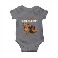 Funny Dachshund Dog Meme Baby Onesie My Dog Make Me Happy - Wonder Print Shop