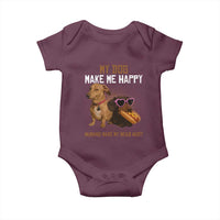 Funny Dachshund Dog Meme Baby Onesie My Dog Make Me Happy - Wonder Print Shop