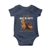 Funny Dachshund Dog Meme Baby Onesie My Dog Make Me Happy - Wonder Print Shop