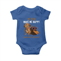 Funny Dachshund Dog Meme Baby Onesie My Dog Make Me Happy - Wonder Print Shop