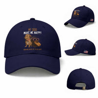 Funny Dachshund Dog Meme Baseball Cap My Dog Make Me Happy