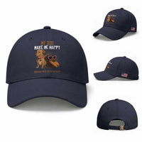 Funny Dachshund Dog Meme Baseball Cap My Dog Make Me Happy