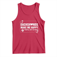 Dog Lover Tank Top Dachshunds Make Me Happy Quote - Wonder Print Shop