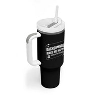 Dog Lover Tumbler With Handle Dachshunds Make Me Happy Quote