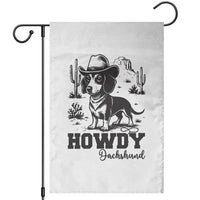 Funny Cowboy Dog Garden Flag Howdy Dachshund Vintage Western - Wonder Print Shop