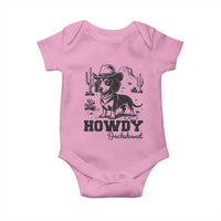 Funny Cowboy Dog Baby Onesie Howdy Dachshund Vintage Western - Wonder Print Shop