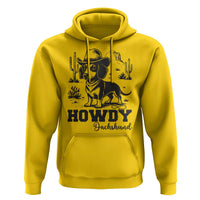 Funny Cowboy Dog Hoodie Howdy Dachshund Vintage Western - Wonder Print Shop