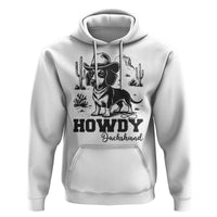 Funny Cowboy Dog Hoodie Howdy Dachshund Vintage Western - Wonder Print Shop