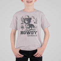 Funny Cowboy Dog T Shirt For Kid Howdy Dachshund Vintage Western - Wonder Print Shop