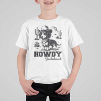 Funny Cowboy Dog T Shirt For Kid Howdy Dachshund Vintage Western - Wonder Print Shop