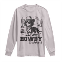 Funny Cowboy Dog Long Sleeve Shirt Howdy Dachshund Vintage Western - Wonder Print Shop