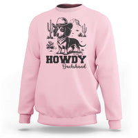 Funny Cowboy Dog Sweatshirt Howdy Dachshund Vintage Western - Wonder Print Shop