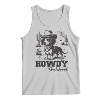 Funny Cowboy Dog Tank Top Howdy Dachshund Vintage Western - Wonder Print Shop