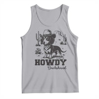 Funny Cowboy Dog Tank Top Howdy Dachshund Vintage Western - Wonder Print Shop