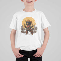 Funny Dachshund Cowboy T Shirt For Kid Western Wiener Dog - Wonder Print Shop