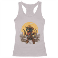 Funny Dachshund Cowboy Racerback Tank Top Western Wiener Dog - Wonder Print Shop