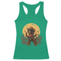 Funny Dachshund Cowboy Racerback Tank Top Western Wiener Dog - Wonder Print Shop