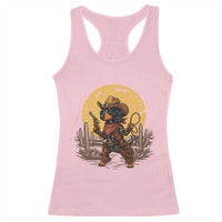 Funny Dachshund Cowboy Racerback Tank Top Western Wiener Dog - Wonder Print Shop